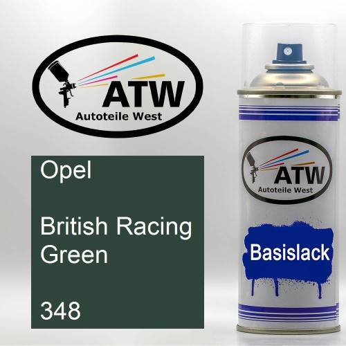 Opel, British Racing Green, 348: 400ml Sprühdose, von ATW Autoteile West.